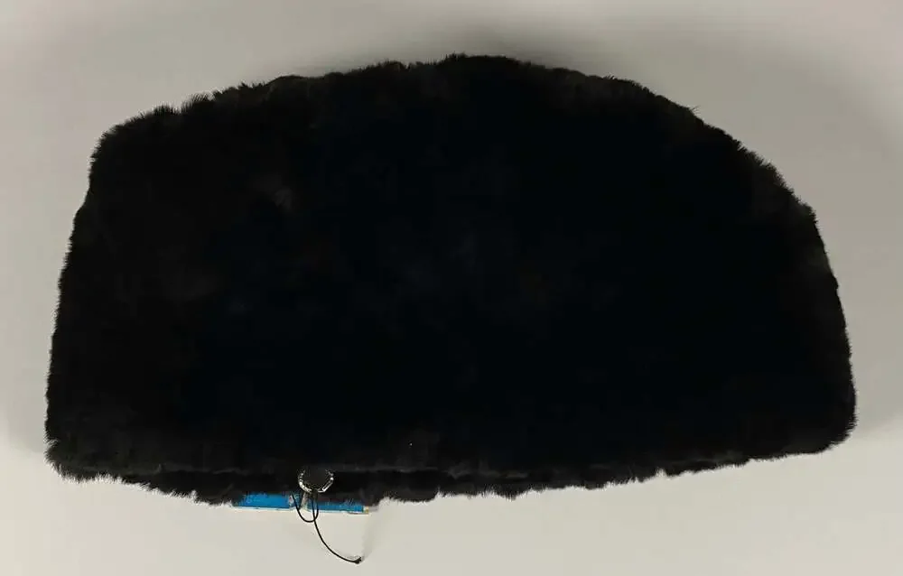 NOS Vintage 1971 Soviet USSR Mouton Fur Hat TRUD Moscow Beryozka Tags Size 59